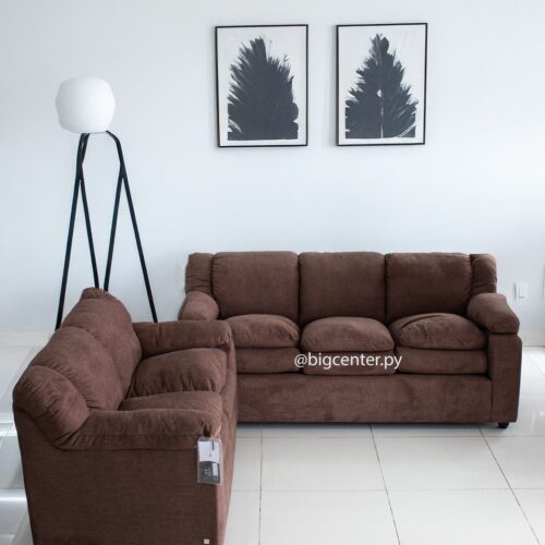 JUEGO SOFA 3-2 LUGARES MARRON (850C)