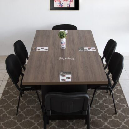 COMBO MESA REUNION (5632)+ 6 SILLAS FIJAS (4873)