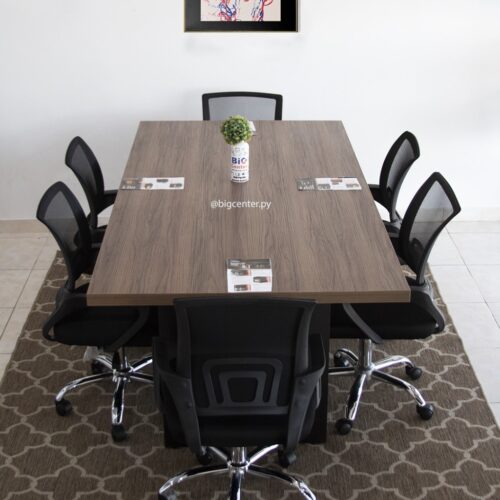 COMBO MESA DE REUNION (5632)+ 6 SILLAS (61BK)