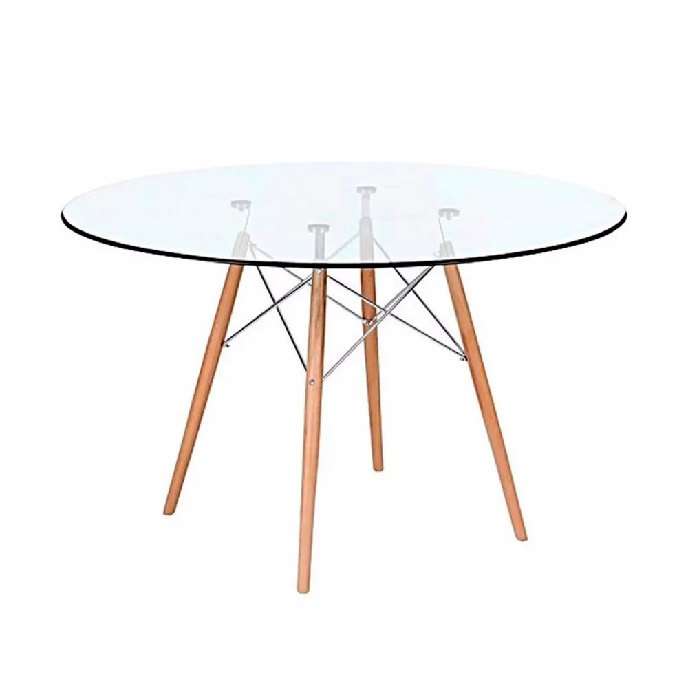 MESA EAMES REDONDA VIDRIO 120 CM (3920)