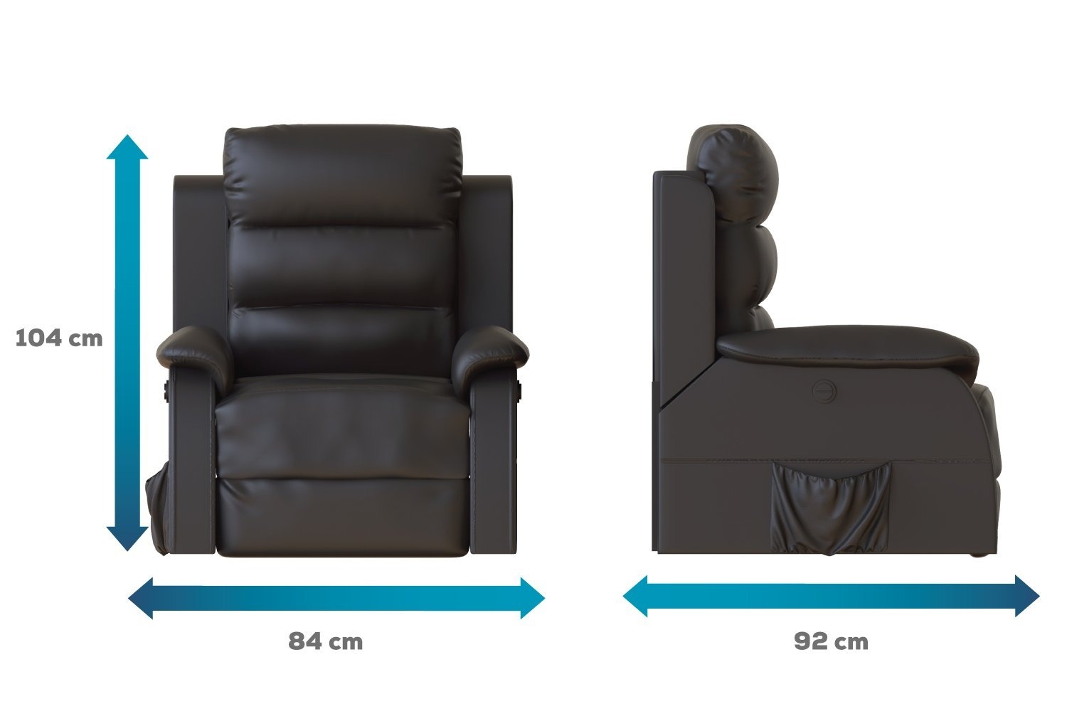 SOFA POLTRONA ELECTRICO ERGONOMICO MOD TM3000 THERALIFT THERAMART - MARRON - Imagen 7