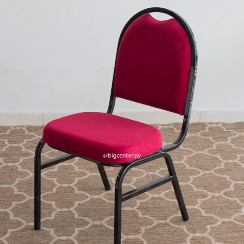 SILLA FIJA AUDITORIO/CONFERENCIA 100 KG BORDO