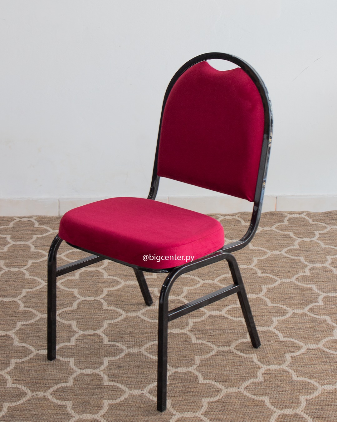 SILLA FIJA AUDITORIO/CONFERENCIA 100 KG BORDO