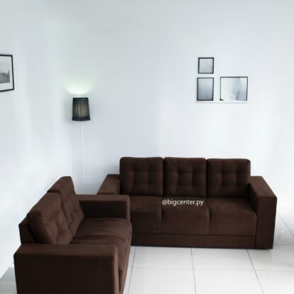 SOFA VAL 3 Y 2 LUGARES MARRON