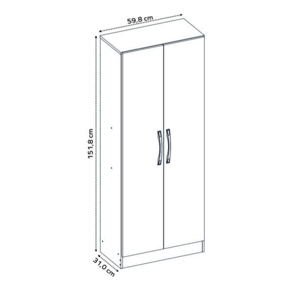 ROPERO MULTIUSO 2P BLANCO(4047) JULY - Imagen 4