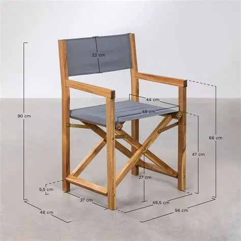 SILLA PLEGABLE JARDIN TELA DIRECTOR MADERA (UNIDAD) (STRE) 2666* - Imagen 4
