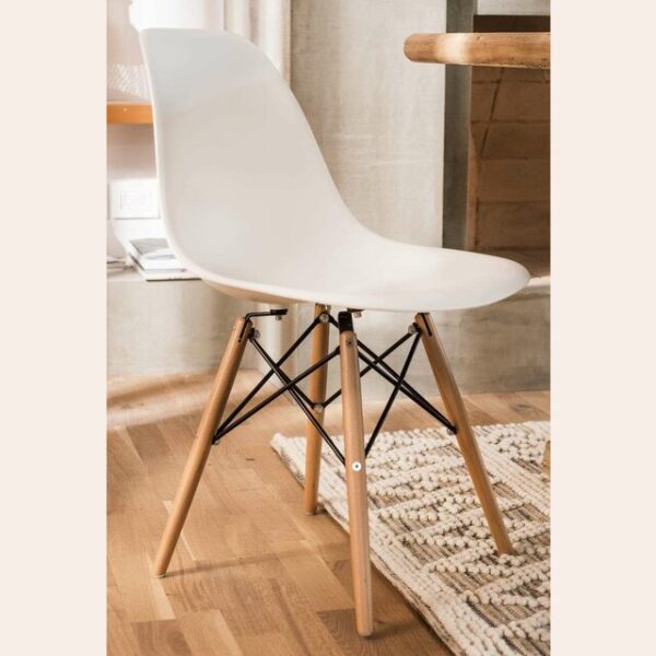 SILLA FIJA EAMES - BLANCO 90 K (PATAS FINAS) (5060)