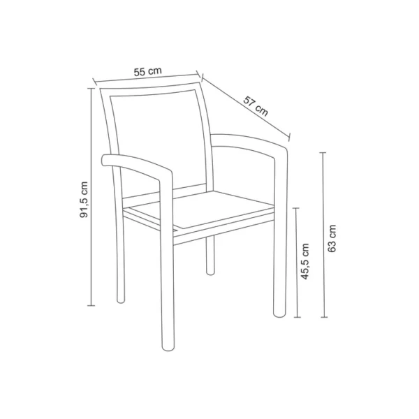 SILLA FIJA ANGRA GRIS (CH) JARDIN - Imagen 2