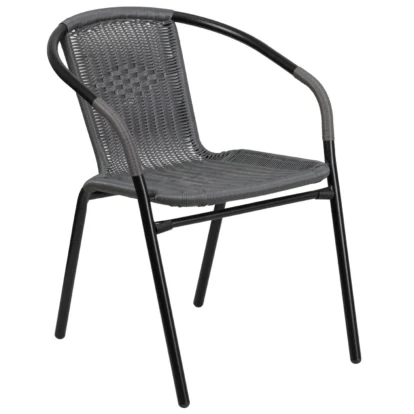 SILLA FIJA RATAN MARRON-GRIS (CH) 5312 jardin