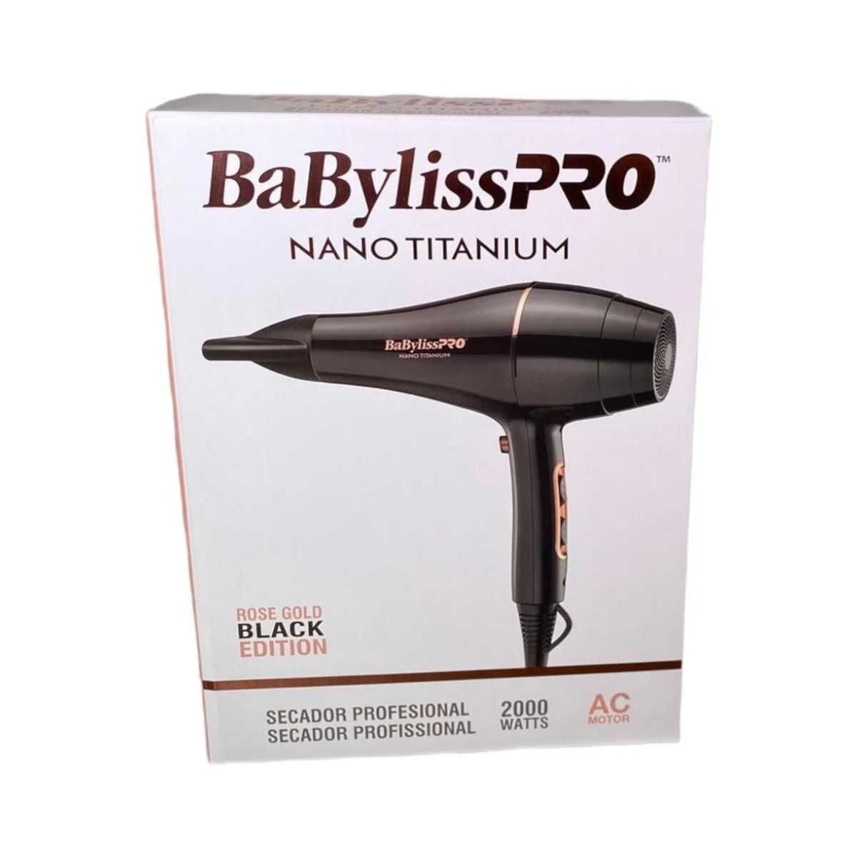 SECADOR DE PELO BABYLISS PRO ROSE GOLD BLACK - Imagen 3