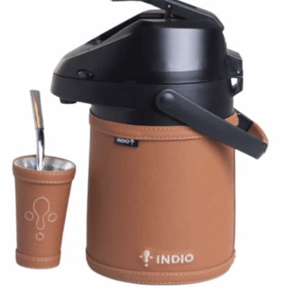 TERMO TERERE INDIO INOX 2.5L SIMIL MARRON 7199M