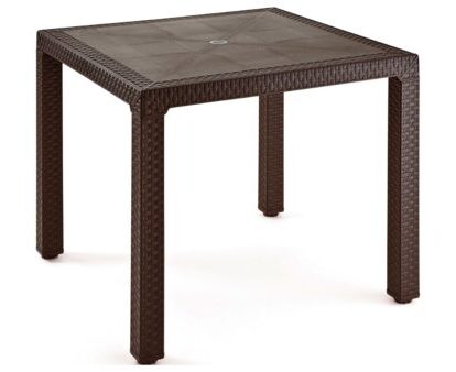 MESA COMEDOR DE JARDIN NATER MARRON 70 X 70