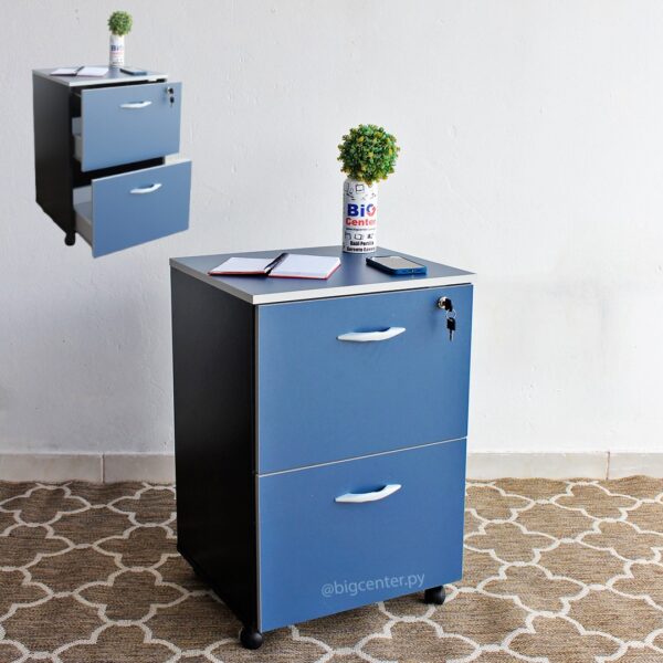 ARCHIVERO 2 CAJONES AZUL  (M01981)