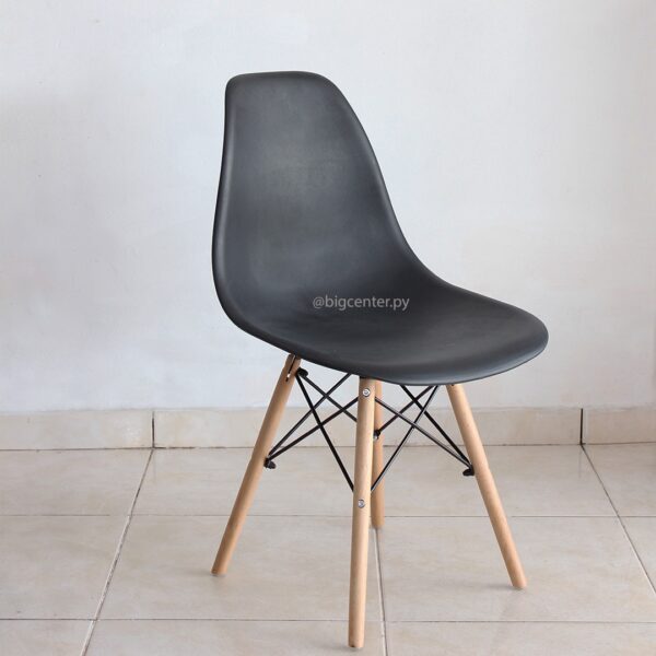 SILLA FIJA EAMES NEGRO (648) 80K