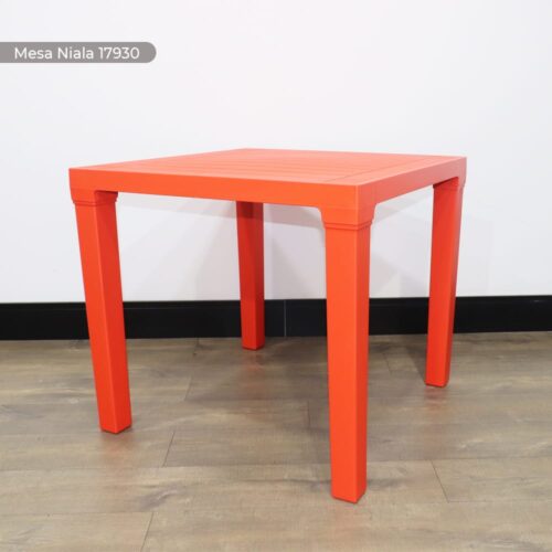 MESA VAYE  CUADRADA ROJO