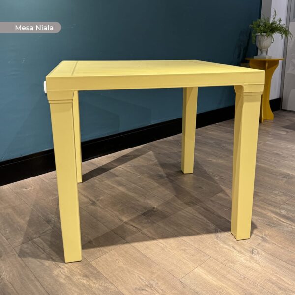 MESA VAYE CUADRADA AMARILLO
