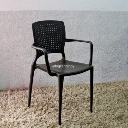 SILLA FIJA TRAMONTINA SAFIRA C/POZA BRAZO MARRON (7589)