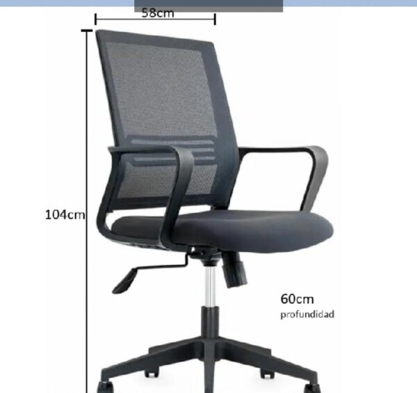 SILLA GIRATORIA DE OFICINA TELA MESH (973br) 120 K (H) - Imagen 2