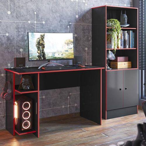 ARMARIO GAMER QMV (4095) + ESCRITORIO GAMER QMV (3875)