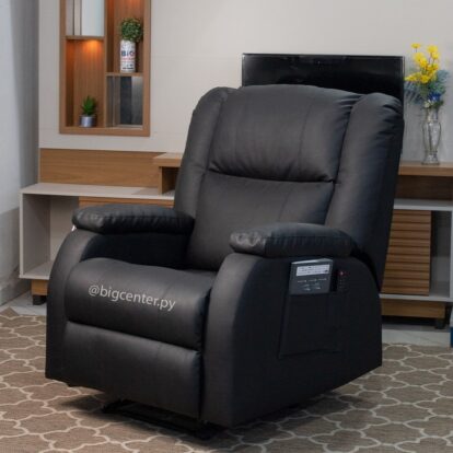 SOFA POLTRONA RECLINABLE 015 A CABO ECOLEATHER NEGRO