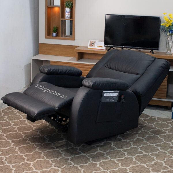 SOFA POLTRONA RECLINABLE 015 A CABO ECOLEATHER NEGRO - Imagen 2