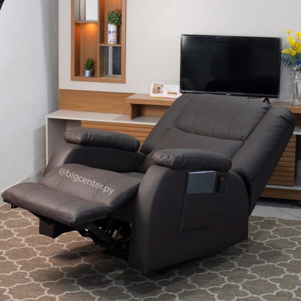 SOFA RECLINABLE COUFA ECO CUERO FIJO (015) MARRON - Imagen 2