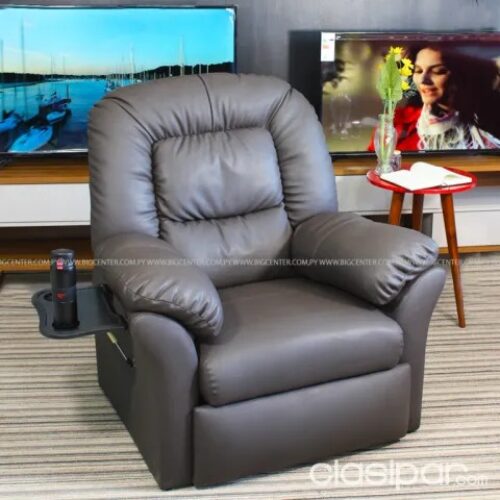 SOFA POLTRONA RECLINABLE 90º, ECOLEATHER TELA MARRON