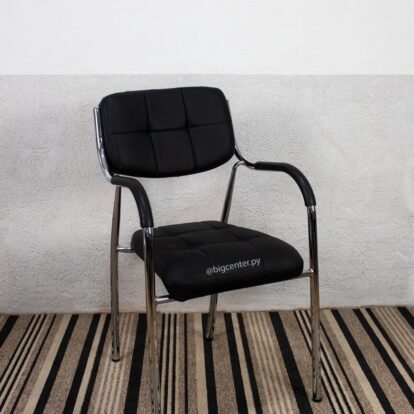 SILLA FIJADE OFICINA NEGRO (BY009)