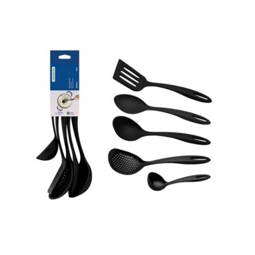 JUEGO DE UTENSILIOS ABILITY NEGRO 5 PIEZAS
