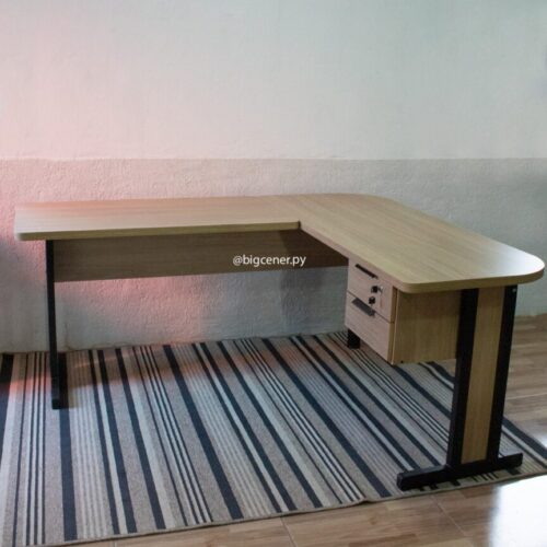 MESA ESCRITORIO ANGULAR KASPE 150X170M (1170KSP) CON CAJON