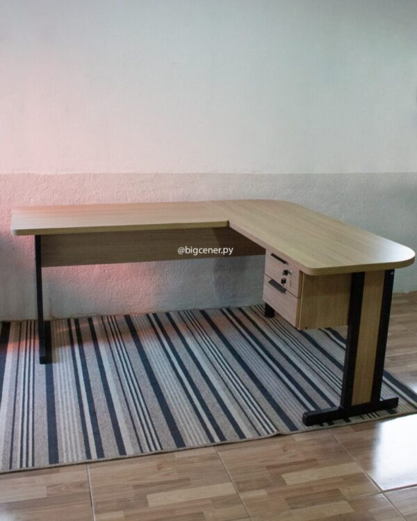 MESA ESCRITORIO ANGULAR KASPE 150X170M (1170KSP) CON CAJON