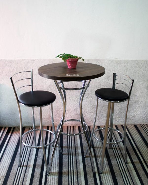 MESA HELENA P/BUTACAS TAPA MDF MOVELMAX CROMADA (M01901)