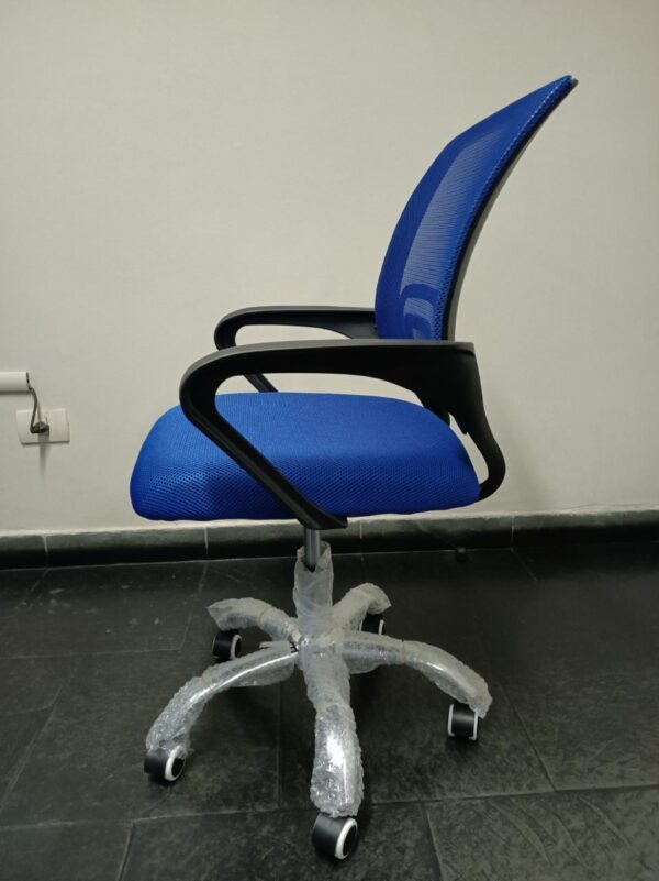 SILLA GIRATORIA TELA MESH 90 KG (61AZ) AZUL - Imagen 2