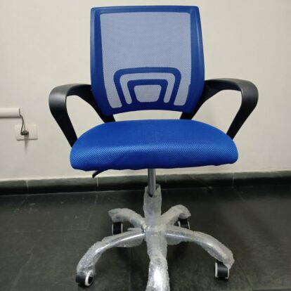 SILLA GIRATORIA TELA MESH 90 KG (61AZ) AZUL