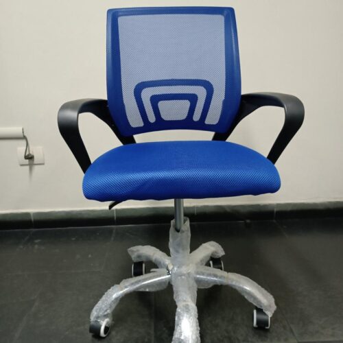 SILLA GIRATORIA TELA MESH 90 KG (61AZ) AZUL