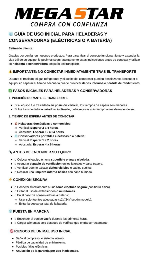 CONSERVADORA MEGA STAR PARA AUTOMÓVIL 65L NEGRO (B65) - Imagen 2