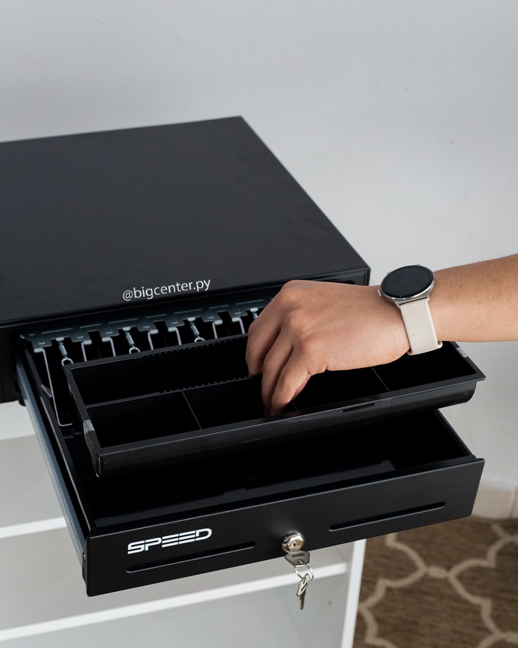 CAJA REGISTRADORA SPEED PARA DINERO NEGRO (8612) - Imagen 3