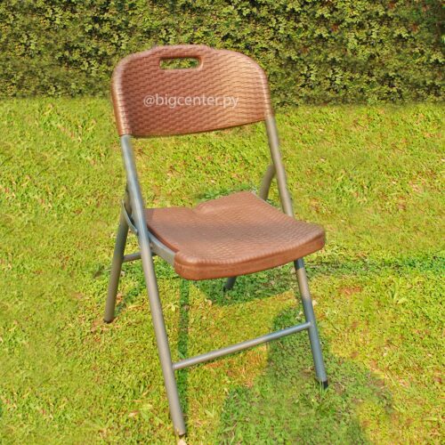 SILLA PLEGABLE TIPO RATAN MARRON