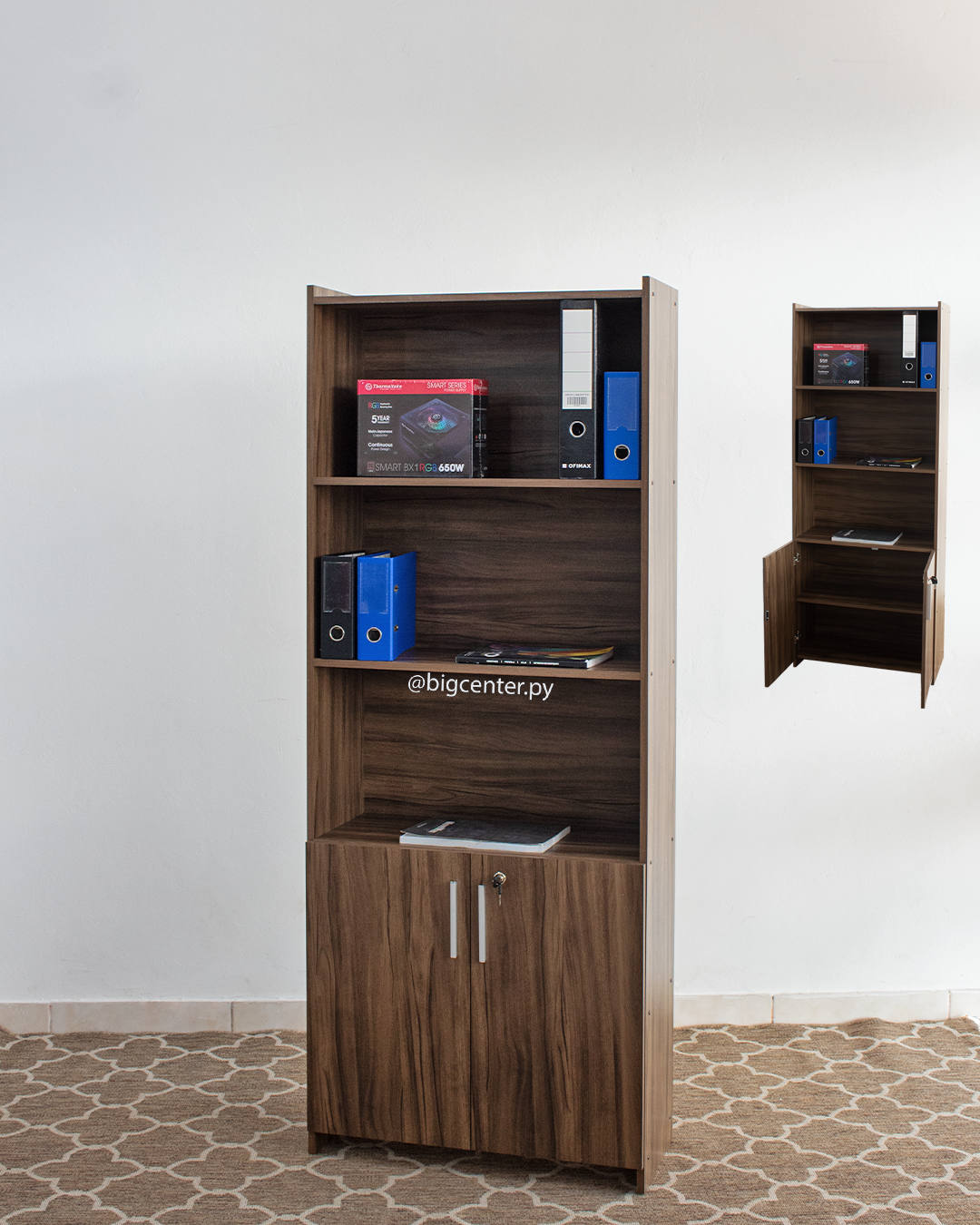 ARMARIO SEMI ABIERTO OFFICE NOGAL ABBA (3851)