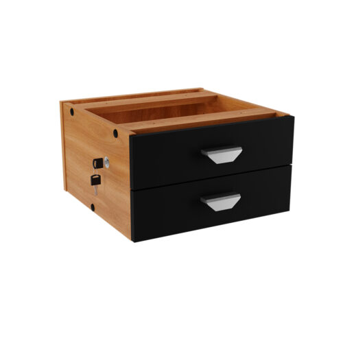 CAJONERO START PERFECT 50.18 DE 2 CAJONES CON LLAVE GIOBEL NOGAL | NEGRO