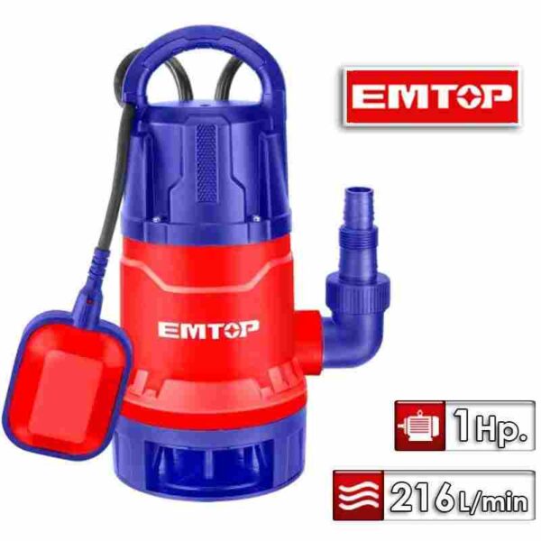 BOMBA SUMERGIBLE 1HP 216L/MIN (7508)