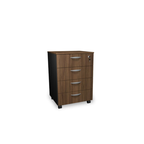 CAJONERO VOLANTE MOVIBLE 4C MARRON NEGRO (6366)