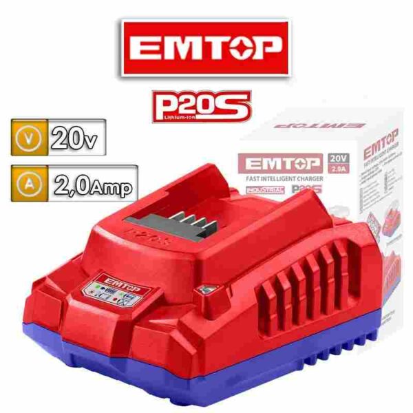 KIT CARGADOR 20V 2AH+1BAT. EMTOP
