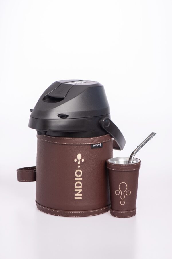 TERMO TERERE INDIO INOX 2.5L SIMIL MARRON 7199M