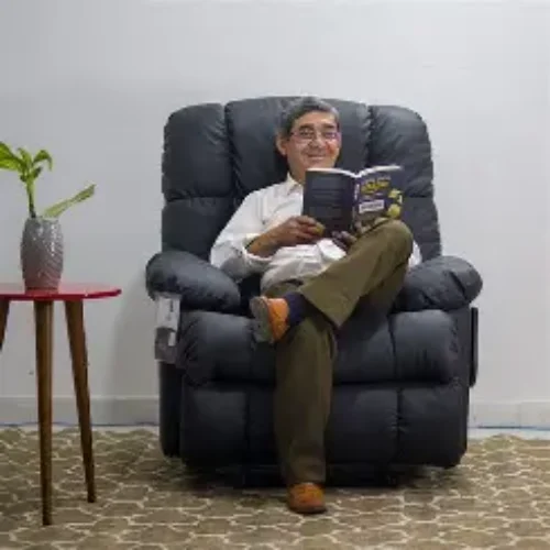 SOFA RECLINABLE, POLTRONA ECOLEATHER 90° (CABO) CUERINA NEGRO