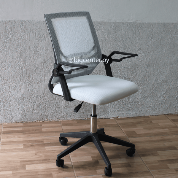 SILLA GIRATORIA TELA MESH BRAZO REBATIBLE 100k (6927) - Imagen 4