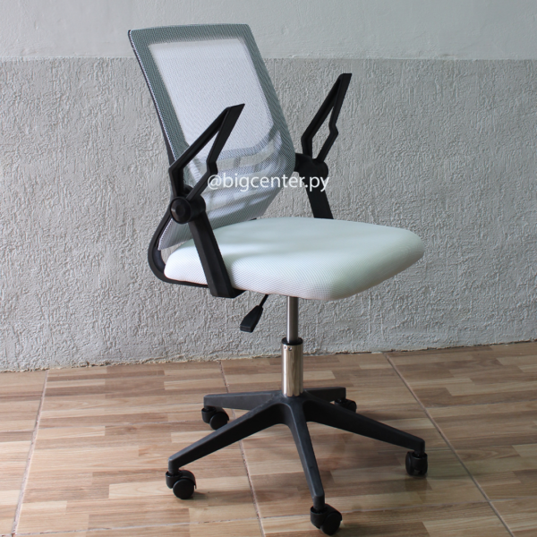 SILLA GIRATORIA TELA MESH BRAZO REBATIBLE 100k (6927) - Imagen 2