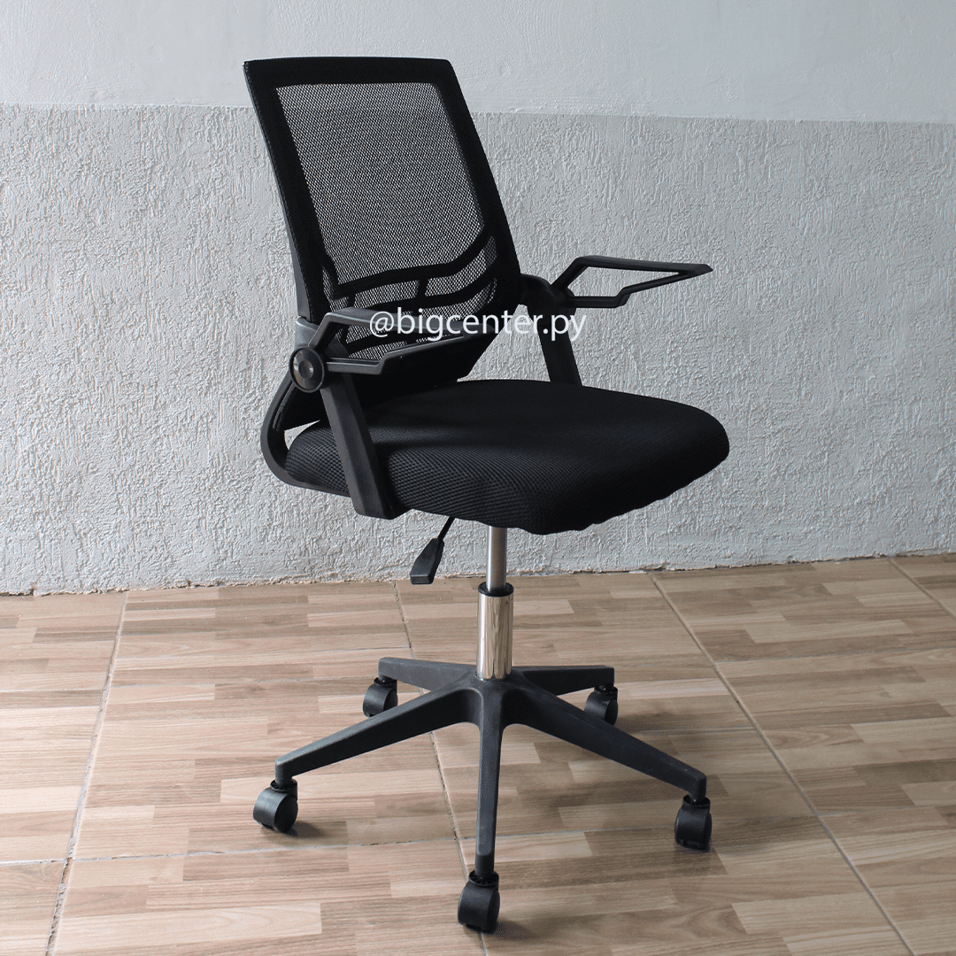 SILLA GIR TELA MESH BRAZO REBATIBLE BL (BRIN)