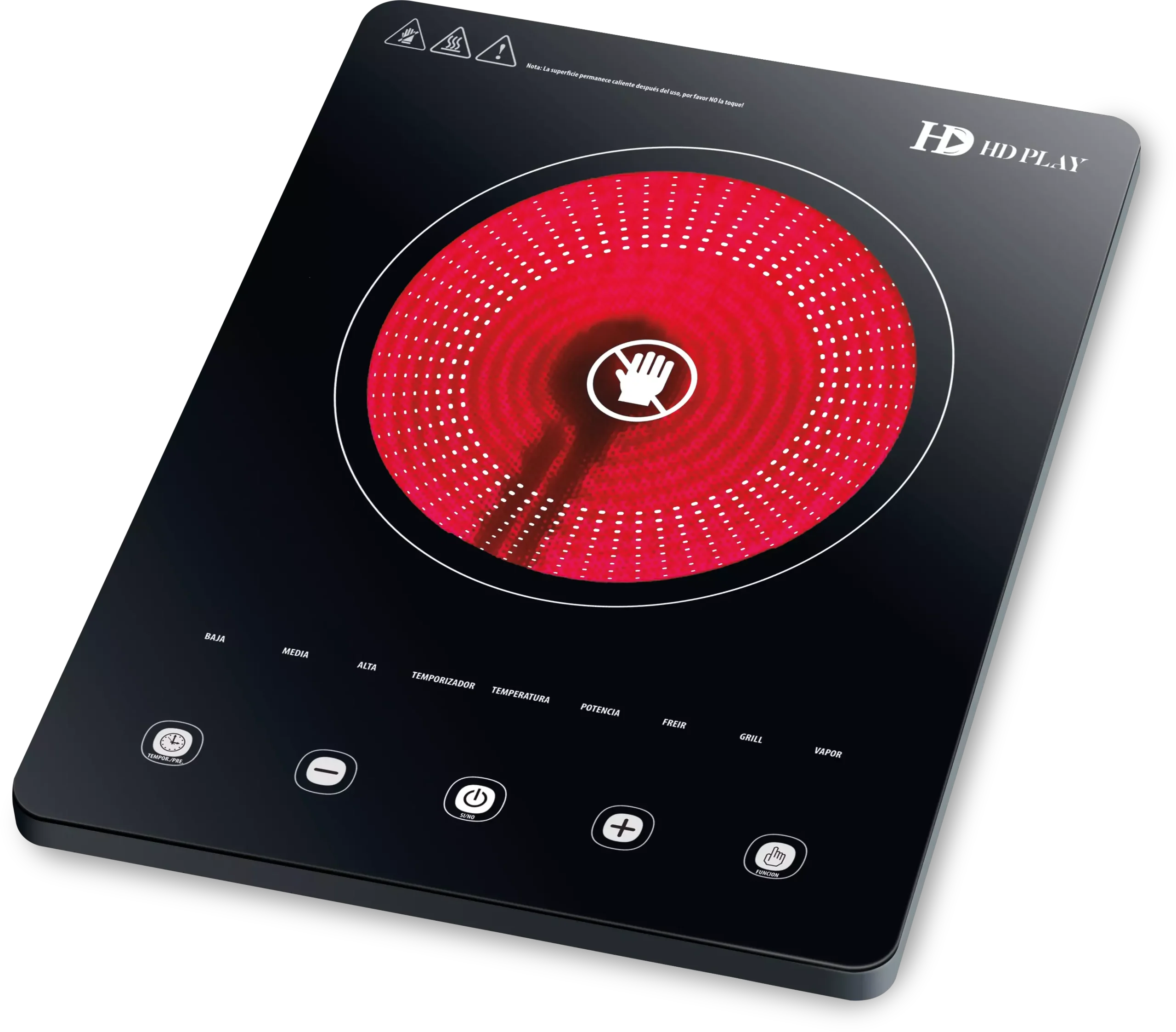 PLACA VITROCERAMICA HD INFRARROJA 6 FUNCIONES