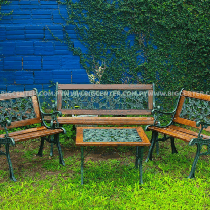 JUEGO DE JARDIN ROSITA MADERA Y HIERRO